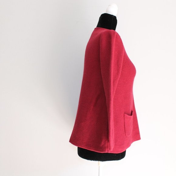Loft Maroon Red Knit Long sleeve Sweater Sz XS - Picture 3 of 7